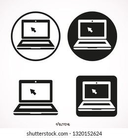 Laptop Icon - stock vector
