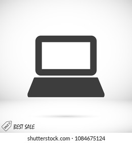 laptop icon, stock vector illustration flat design style
