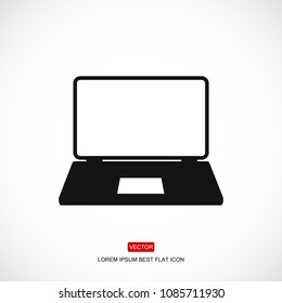 laptop icon, stock vector illustration flat design style