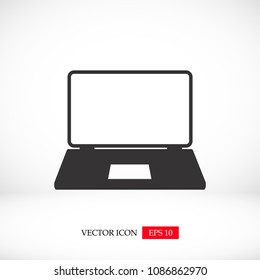 laptop icon, stock vector illustration flat design style