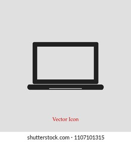 laptop icon, stock vector illustration flat design style