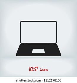 laptop icon, stock vector illustration flat design style
