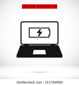 laptop icon, stock vector illustration flat design style