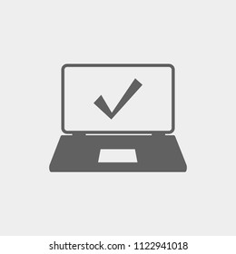 laptop icon. stock vector illustration flat design style.