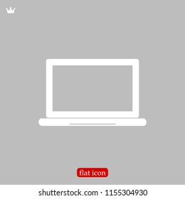 laptop icon, stock vector illustration flat design style