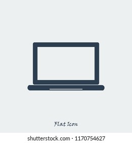 laptop icon, stock vector illustration flat design style