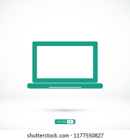 laptop icon, stock vector illustration flat design style