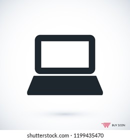 laptop icon, stock vector illustration flat design style