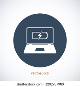 laptop icon, stock vector illustration flat design style