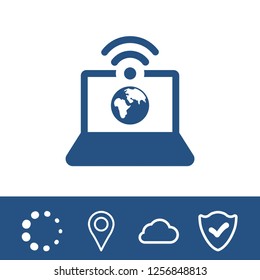 laptop icon stock vector illustration