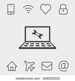 laptop icon stock vector illustration