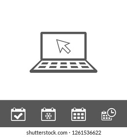 laptop icon stock vector illustration