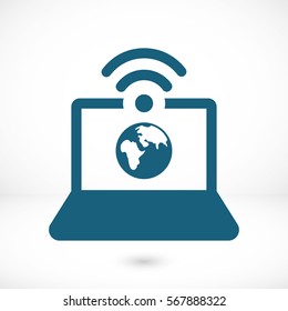 laptop icon stock vector illustration