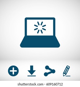 laptop icon stock vector illustration