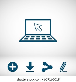 laptop icon stock vector illustration