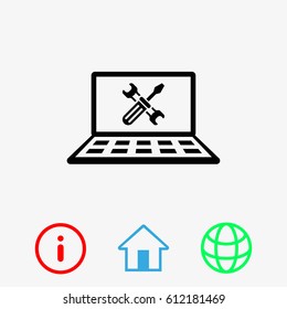 laptop icon stock vector illustration