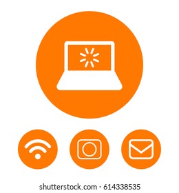 laptop icon stock vector illustration
