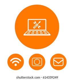 laptop icon stock vector illustration