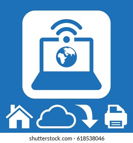 laptop icon stock vector illustration