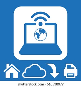laptop icon stock vector illustration