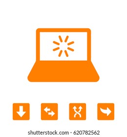 laptop icon stock vector illustration