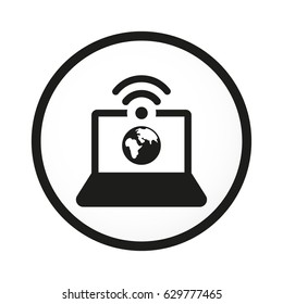 laptop icon stock vector illustration