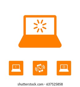 laptop icon stock vector illustration