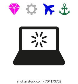 laptop icon stock vector illustration