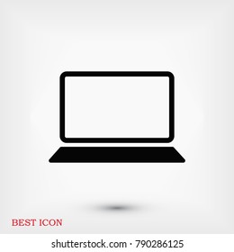 laptop icon, stock vector illustration flat design style