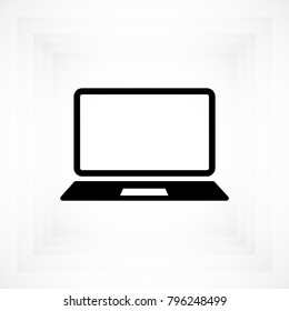 laptop icon, stock vector illustration flat design style