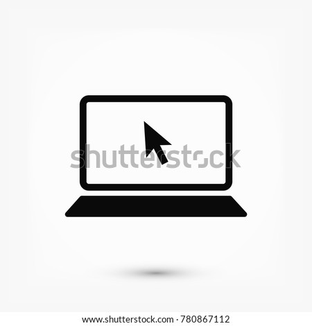 laptop icon, stock vector illustration flat design style
