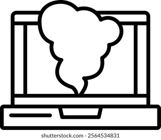 Laptop Icon Symbol Art Sign