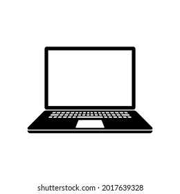 Laptop icon symbol on white background, vector illustration