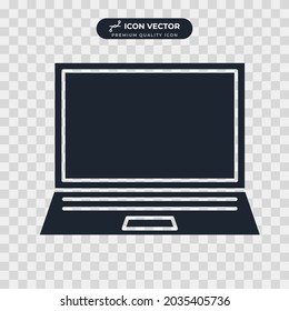 laptop icon symbol template for graphic and web design collection logo vector illustration