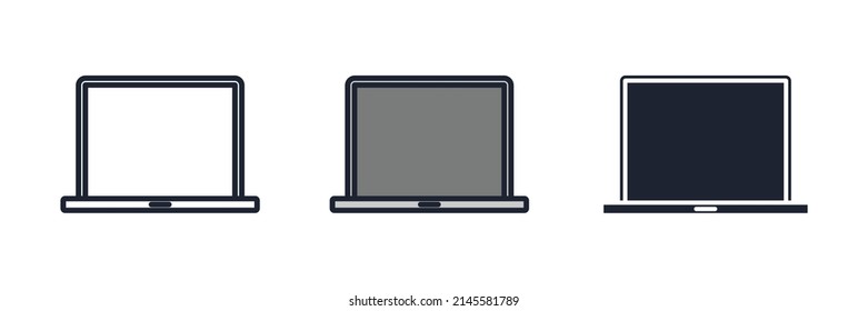 laptop icon symbol template for graphic and web design collection logo vector illustration