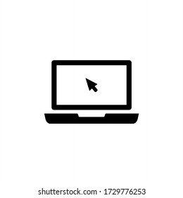 Laptop icon symbol vector. Computer icon illustration