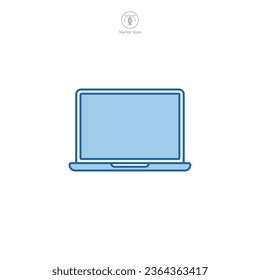 laptop icon symbol vector illustration isolated on white background