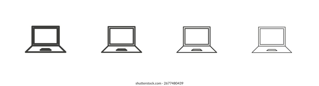 Laptop icon symbol. Vector isolated illustration.