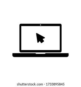 laptop icon symbol vector on white background