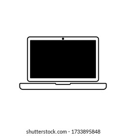 laptop icon symbol vector on white background