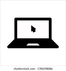 laptop icon symbol vector on white background.
