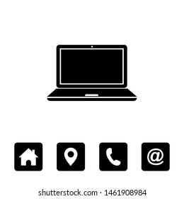laptop icon symbol vector, laptop sign vector
