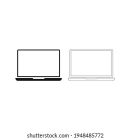 Laptop icon. Technology device icon design isolated on white background