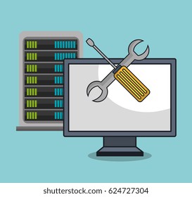 laptop icon technology digital isolated