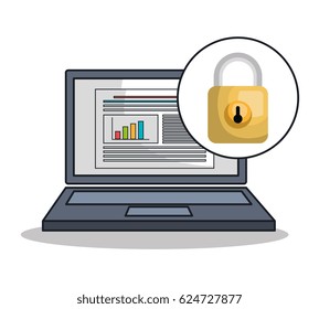 laptop icon technology digital isolated