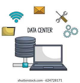 laptop icon technology digital isolated
