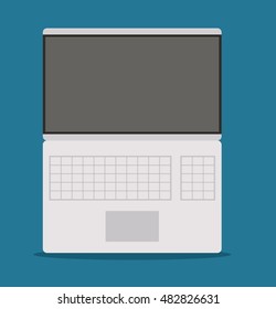 Laptop icon. Technology gadget device and communication theme. Colorful design. Vector illustration