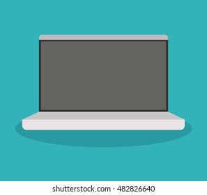 Laptop icon. Technology gadget device and communication theme. Colorful design. Vector illustration