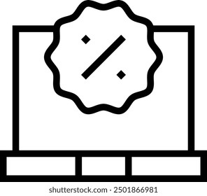 laptop icon. Thin linear style design isolated on white background