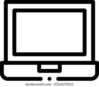 laptop icon. Thin Linear Style Design Isolated On White Background